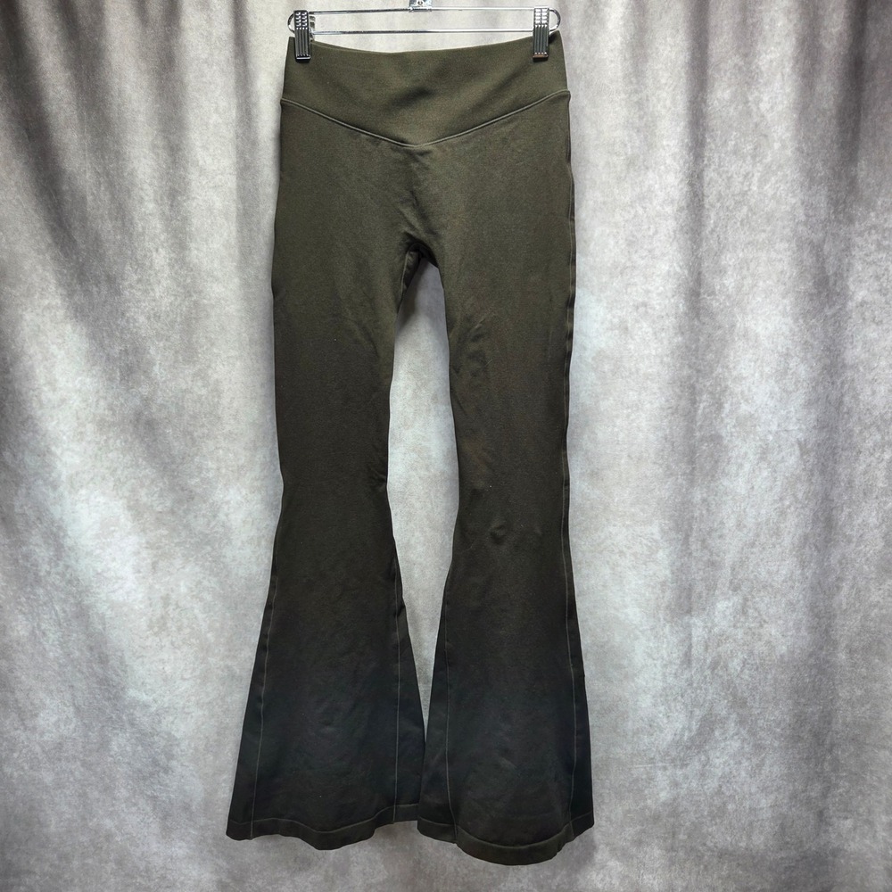 Buffbunny Collection Rosa Flare Leggings Dark Olive V-Waistband Medium